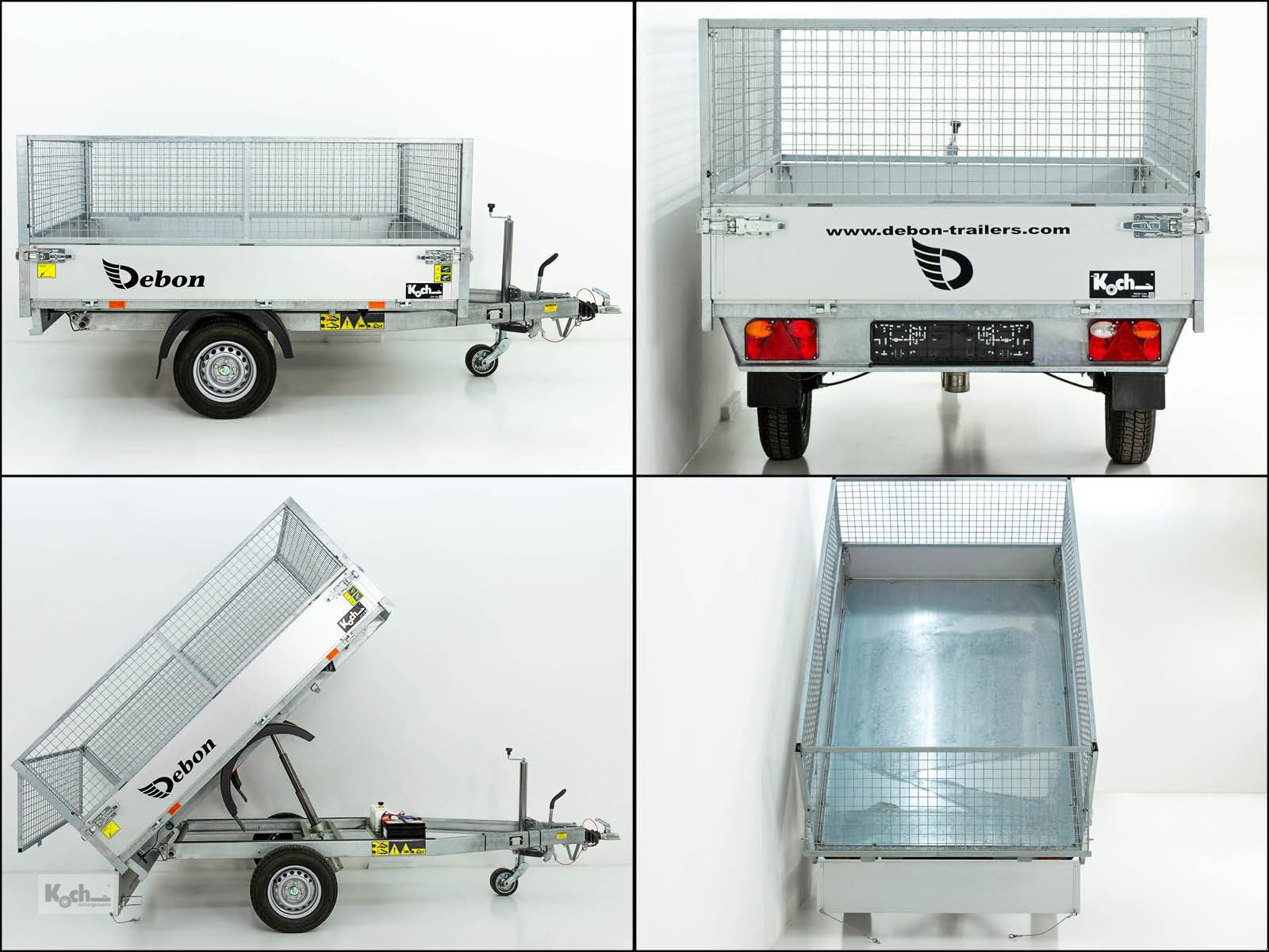 Anhänger des Typs Sonstige Heckkipper 150x250cm 1,3t|E-Pumpe|Gitter 60cm (Ki12312074So), Neumaschine in Winsen (Luhe) (Bild 14)
